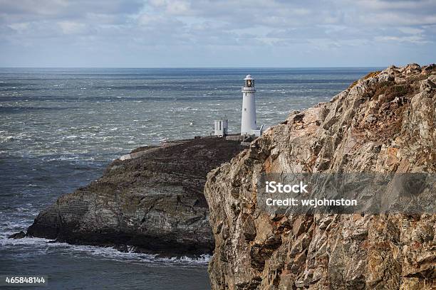 South Stack Lighthouse Stock Photo - Download Image Now - Anglesey - Wales, Beauty, Cliff