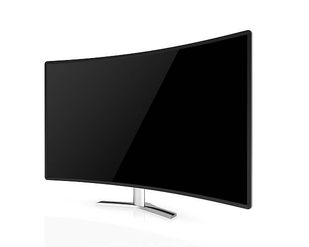 istock curved tv with black  screen  isolated on white background 465849294