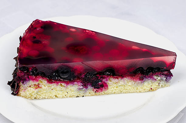 istock Fruit jelly cake with forest fruits 465852866