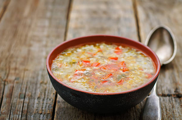 istock chicken soup with rice and peppers 465852990