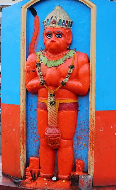 Hanuman temple at Ramkund, Panchavati, Nasik. Kumbh Mela is held here every 12 years.