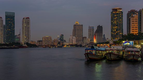 Chao Phraya river in Bangkok view from \