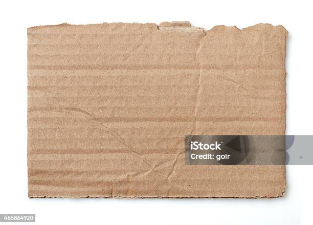 Cardboard Piece Stock Photo - Download Image Now - Cardboard, Textured, Sign