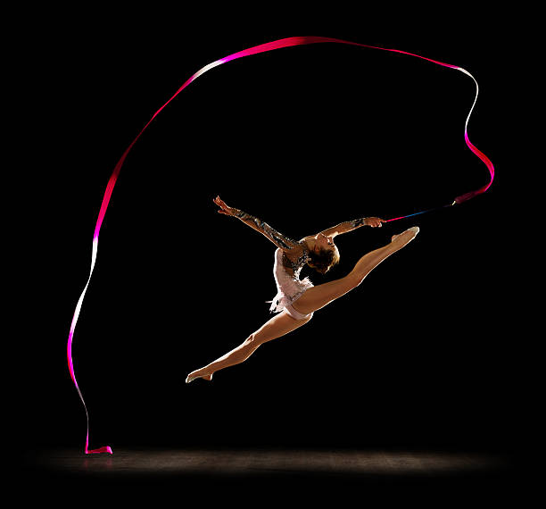 istock Girl engaged art gymnastics 465869094