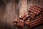Chocolate on Rustic Wood