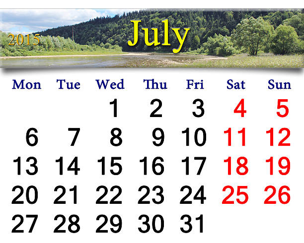 istock calendar for June of 2015 with speed river 465870622