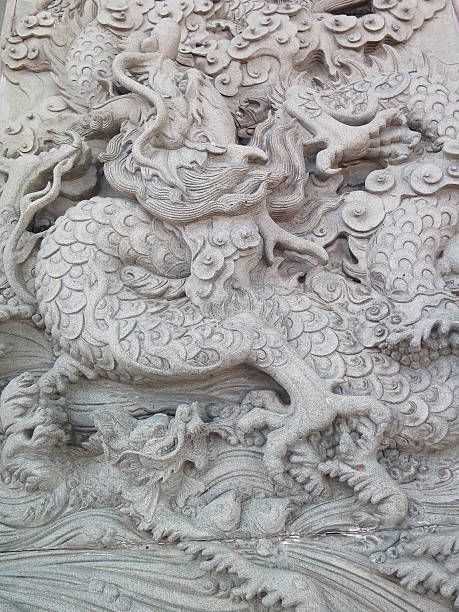 istock closed up the chinese dragon rillievo in temple 465873356