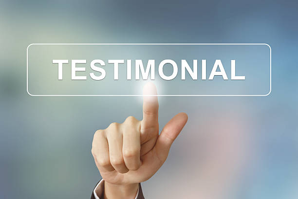 istock business hand clicking testimonial button on blurred background 465874428