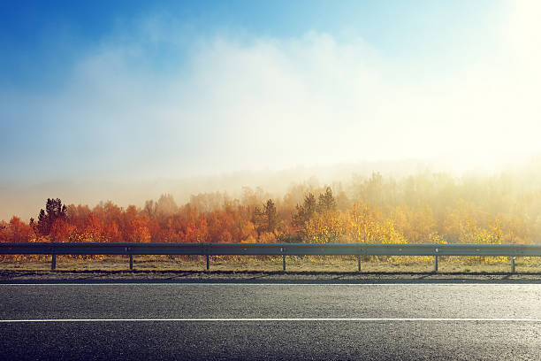 istock autumn road in sunset time 465878514