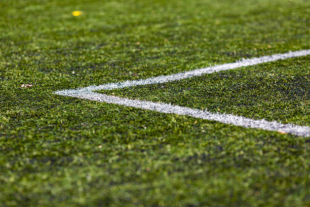 istock Line on soccer pitch 465878696