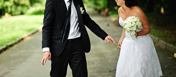 istock Young newlywed caucasian couple together. 465878830