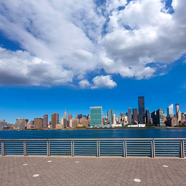 istock Manhattan New York sunny skyline East River NYC 465880456