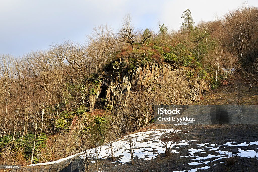 Snow on the slopes of Caucasus Mountains Snow on the slopes of Caucasus Mountains. Rosa Khutor Alpine Resort in Sochi. Russia. 2015 Stock Photo