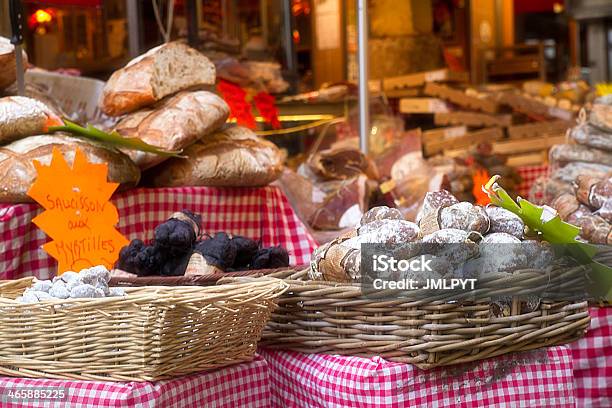 Stall Of Delicatessen On A Market In Paris Stock Photo - Download Image Now - Convenience Store, Market - Retail Space, Paris - France