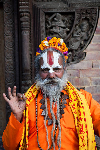 sadhu, nepal - india sadhu nepalese culture nepal zdjęcia i obrazy z banku zdjęć