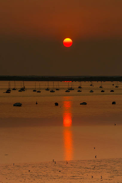istock Sunset coastal scene of Poole Harbour 465890338