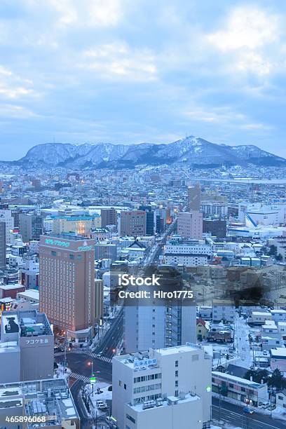 Cityscape Of Hakodate At Dusk Stock Photo - Download Image Now - 2015, Apartment, Architecture