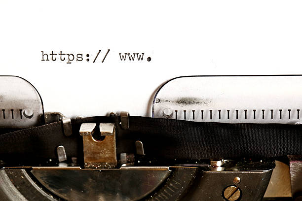 istock An old typewriter with a black ribbon 465897280