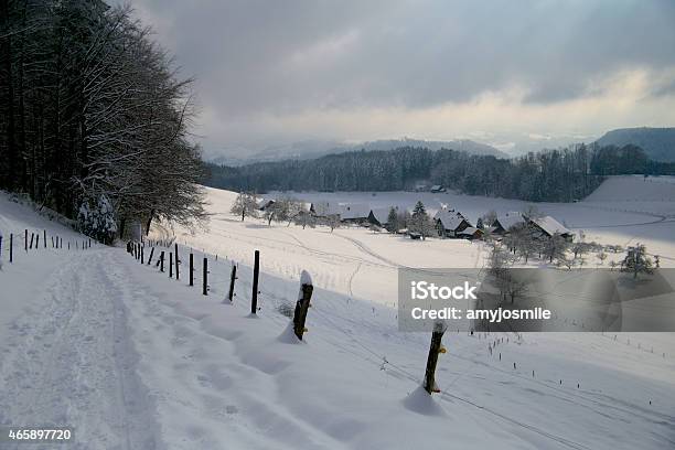 Winter In A European Village Stock Photo - Download Image Now - 2015, Beauty, Beauty In Nature