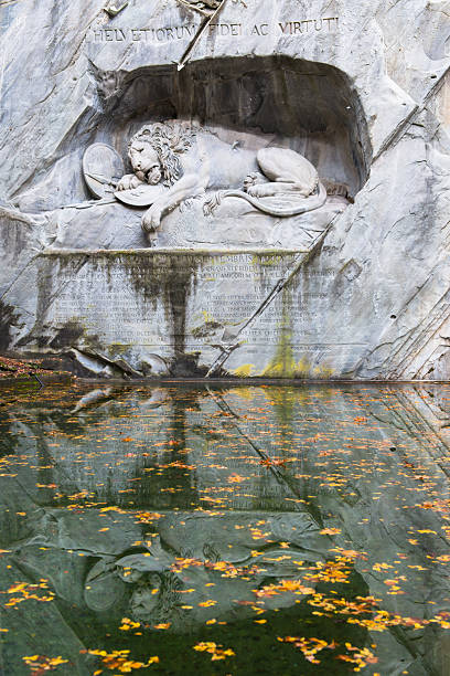 Dying lion monument in Lucerne, Switzerland