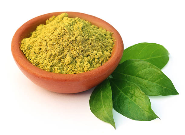 istock Henna leaves with powder 465906389