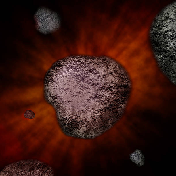 микрометеоритов - judgement day exploding asteroid earth стоковые фото и изображения
