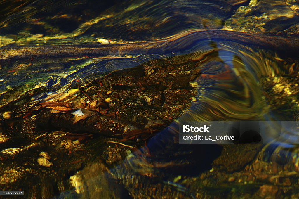 Abstrakte Natur: Unterwasser mehrfarbigen rock und Kiesel in clear pond - Lizenzfrei Bach Stock-Foto