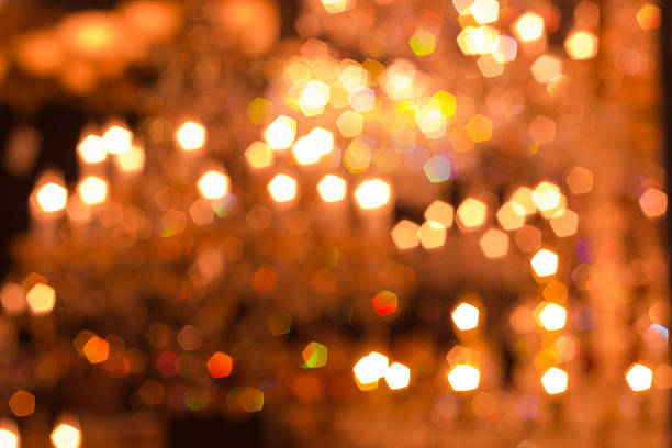 istock Festive abstract background with bokeh out of focus lights 465912398