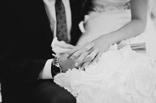 istock Romantic wedding couple together. 465913476