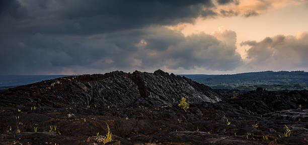 Mountain of Lava Rock stock photo