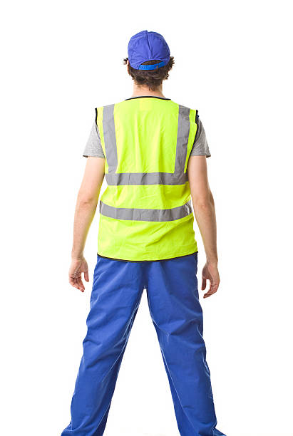 istock Repairman Back Portrait With Uniform. 465918276