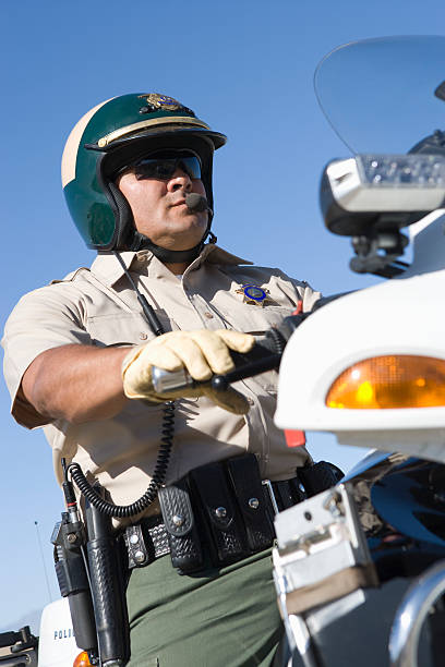 istock Low angle view of Police officer 465918938