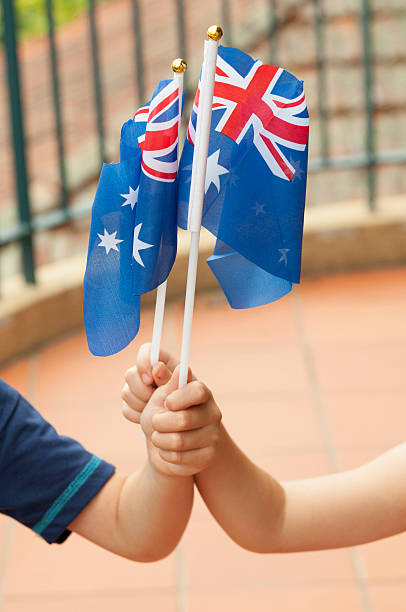 istock Waving the Australian flag 465919003
