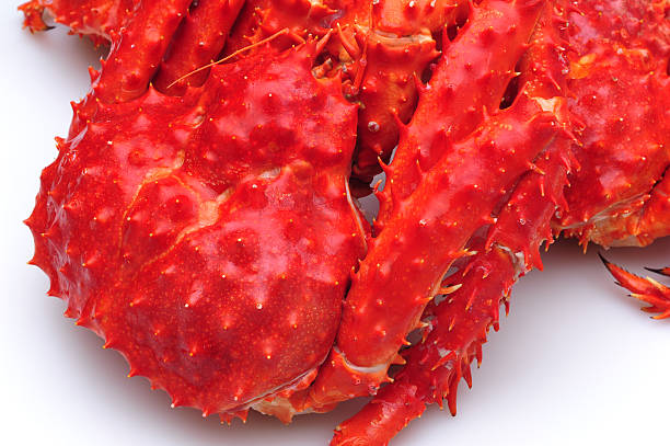 istock Red Alaskan King Crab on White Background 465919006