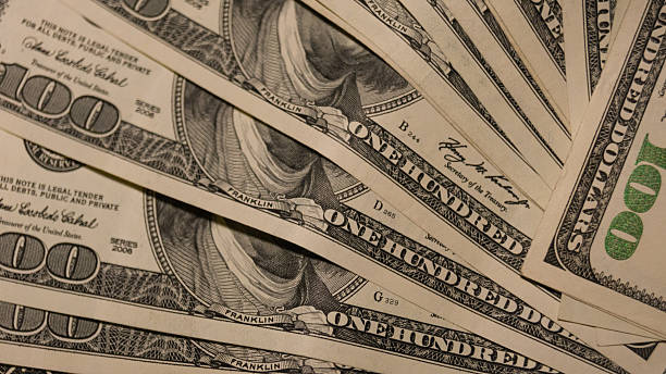 istock Lot of different dollars bills. 465919470