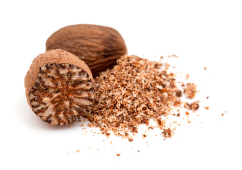 nutmeg isolated on white background