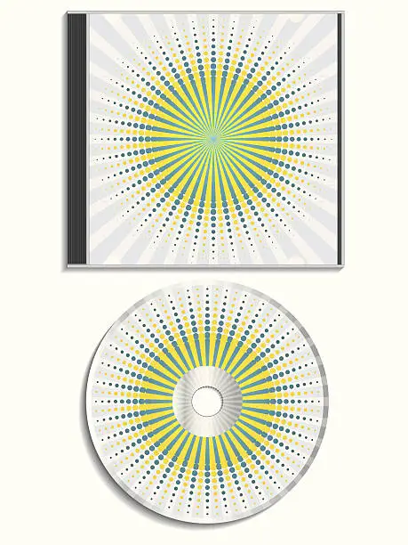 Vector illustration of Cd and cover burst design