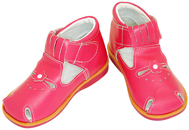 istock Pink baby sandals 465923267