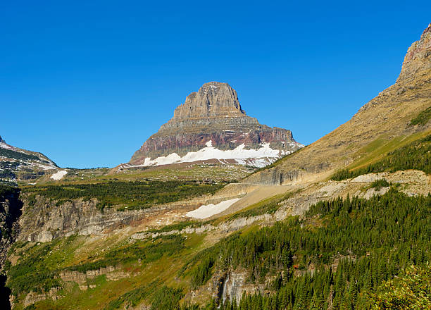 Reynolds Mountain, Glacier National Park stock photo
