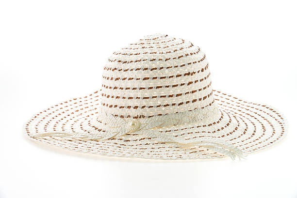 istock White woman beach hat isolated on white background 465927312