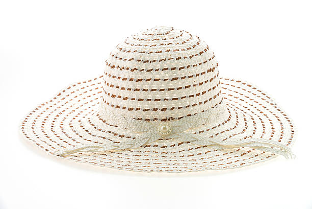 istock White woman beach hat isolated on white background 465927326