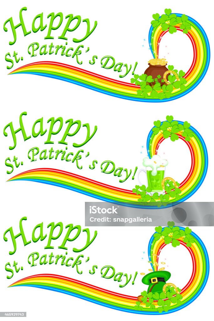 Saint Patrick "s Day Banner - clipart vectoriel de Cache-pot libre de droits