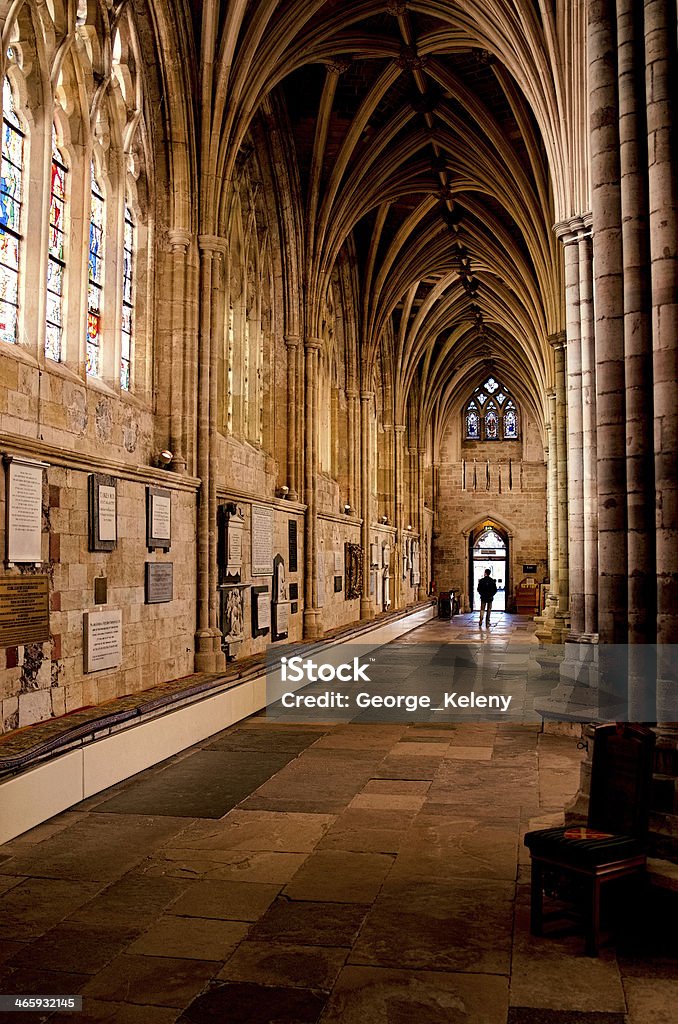 Exeter Cathedral 2 The south aisle of Exeter Cathedral Exeter Cathedral Stock Photo