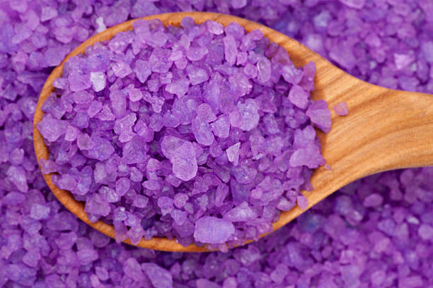 istock lavender bath salt in a wooden spoon and bowl 465933049