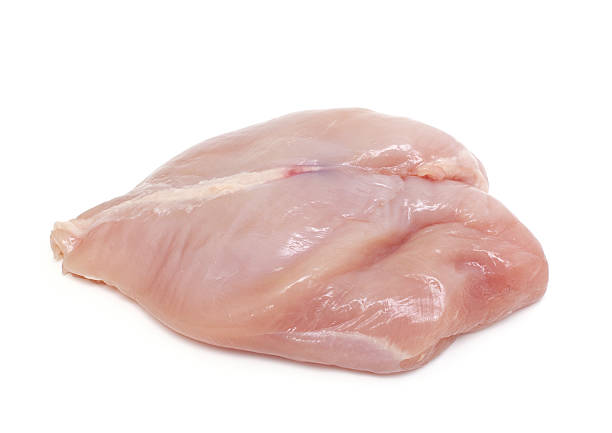 istock Fresh raw chicken fillets isolated on white background 465933087