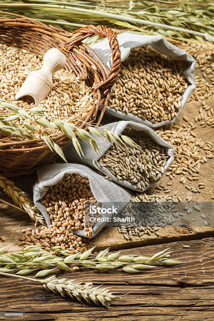 Rye, barley and wheat are the basis for good bread Rye, barley and wheat are the basis for good bread. Abundance Stock Photo