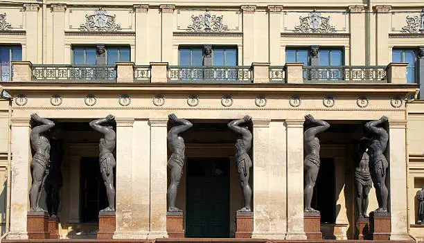 The Portico of New Hermitage, Saint Petersburg