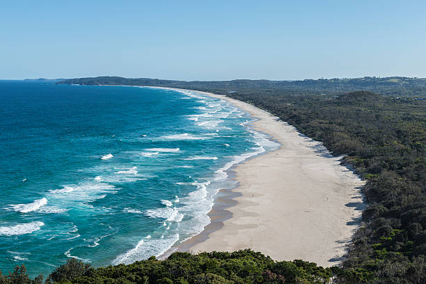 istock Byron Bay Beach, NSW, Australia. Secluded Sand and Surf Idyll 465935484
