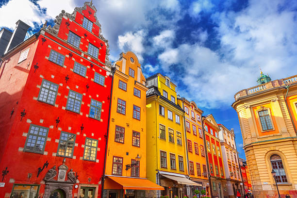 Old town Stortorget place in Gamla stan, Stockholm stortorget stock pictures, royalty-free photos & images
