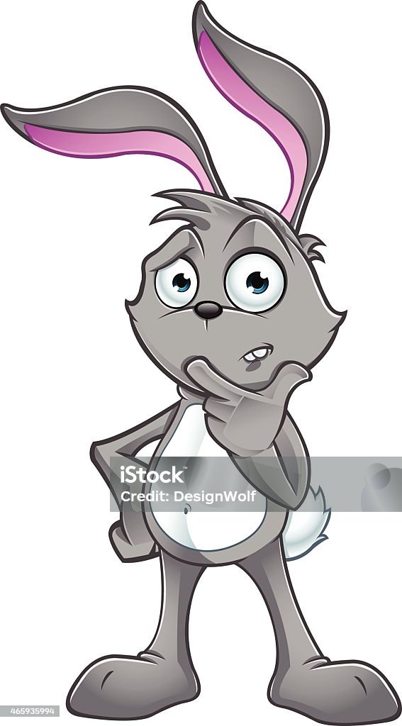 Grey Rabbit Thinking Stock Illustration - Download Image Now - 2015 ...